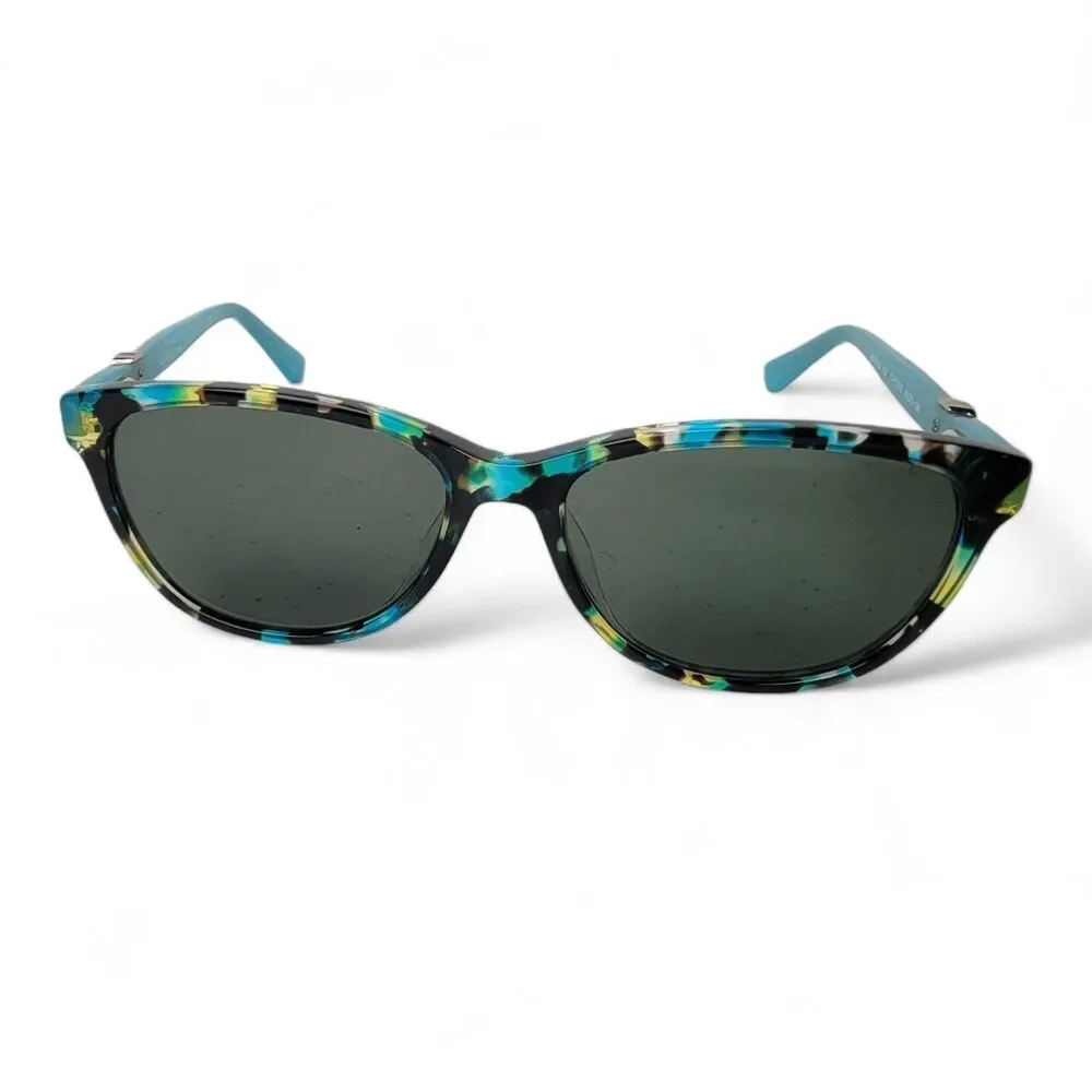 Nicole Miller Arden CG C02 Eyeglass Frames Tortoise Teal 52-15-138 Cat Eye Glam
